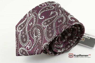 Мужской галстук бордового цвета с нагрудным платком в коробке - kupiremen.ru