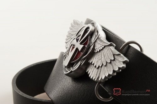 Кожаный ремень с пряжкой "OSIRIAN CROSS & WINGS" - kupiremen.ru
