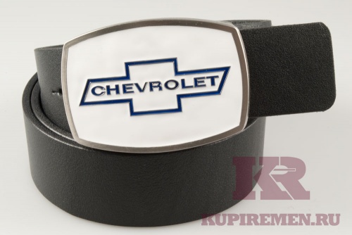 Кожаный ремень с пряжкой "Chevrolet" - kupiremen.ru