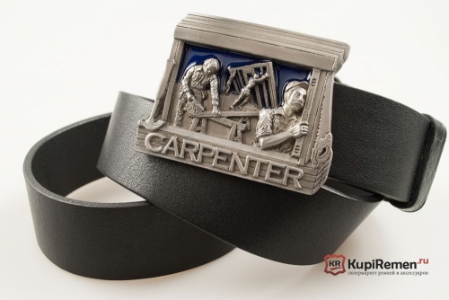 Кожаный ремень с пряжкой "Carpenter" (Плотник) 3D - kupiremen.ru