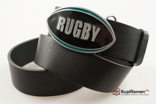 Кожаный ремень с пряжкой "Rugby" - kupiremen.ru
