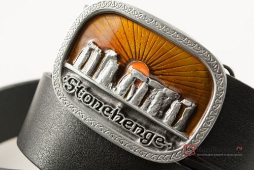 Кожаный ремень с пряжкой "STONEHENGE" (Стоунхендж) 3D - kupiremen.ru