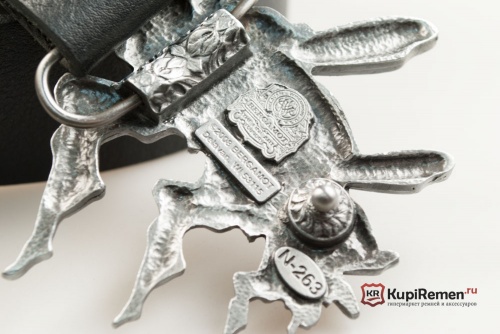 Кожаный ремень с пряжкой "Феи" - kupiremen.ru