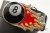 Кожаный ремень с пряжкой "FLAMING 8 BALL" (Пылающий 8-й шар) - kupiremen.ru