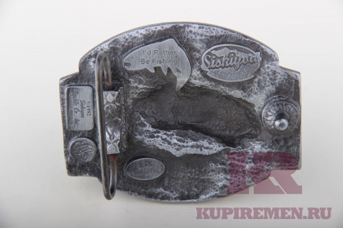 Кожаный ремень с пряжкой "Я рыба" - kupiremen.ru