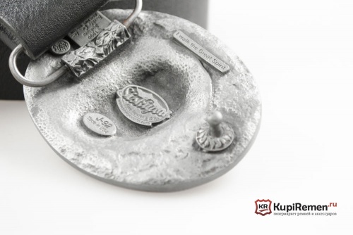 Кожаный ремень с пряжкой "Индеец" - kupiremen.ru