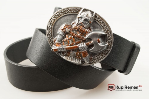 Кожаный ремень с пряжкой "VIKING" (Викинг) - kupiremen.ru