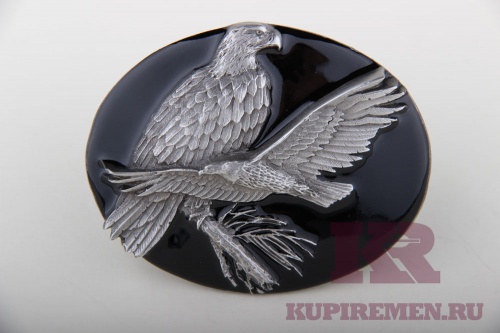 Кожаный ремень с пряжкой "Орлы" - kupiremen.ru