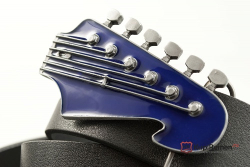 Кожаный ремень с пряжкой "LEAD GUITAR HEAD" (Голова соло-гитары) 3D - kupiremen.ru