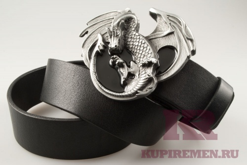 Кожаный ремень с пряжкой "DRAGON" (Дракон) 3D - kupiremen.ru