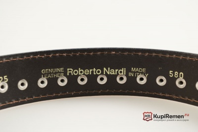 Итальянский кожаный ремень Roberto NARDI с клёпками - kupiremen.ru