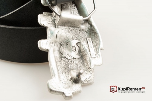 Кожаный ремень с пряжкой "Лесовоз" 3D - kupiremen.ru