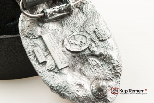 Кожаный ремень с пряжкой "REST IN PEACE" (Покойся с миром) 3D - kupiremen.ru