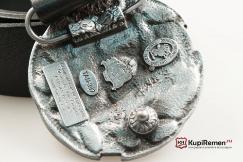 Кожаный ремень с пряжкой "Орнамент" - kupiremen.ru