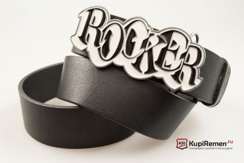 Кожаный ремень с пряжкой "Rocker" (Рокер) - kupiremen.ru