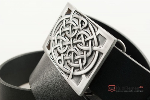 Кожаный ремень с пряжкой "CELTIC KNOT" (Кельтский узел) - kupiremen.ru