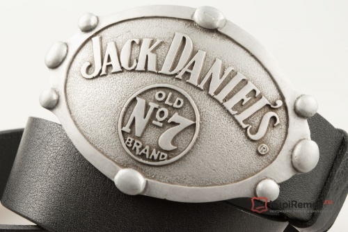 Кожаный ремень с овальной пряжкой "JACK DANIEL'S №7" - kupiremen.ru