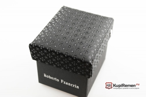 Узкий чёрный галстук Roberto Fzancrin в коробке - kupiremen.ru
