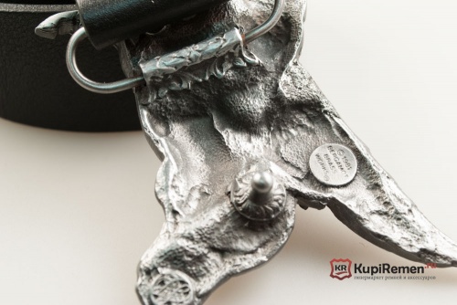 Кожаный ремень с пряжкой "Пегас" 3D - kupiremen.ru