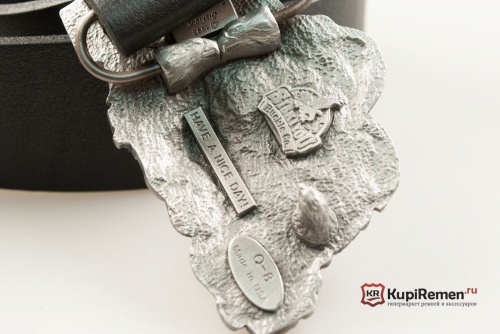 Кожаный ремень с пряжкой "PILE OF SKULLS" (Груда черепов) 3D - kupiremen.ru