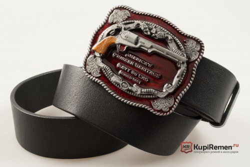 Ремень кожаный с прягой  "Colt Navy" - kupiremen.ru