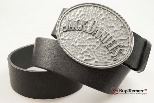 Кожаный ремень с пряжкой "JACK DANIEL'S" - kupiremen.ru