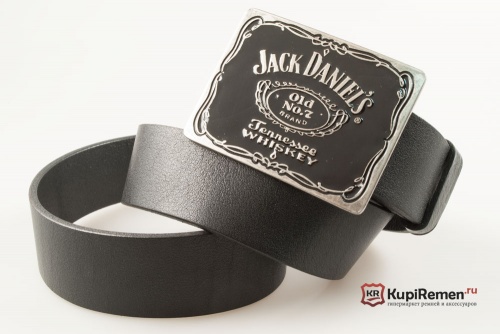 Кожаный ремень с пряжкой "JACK DANIEL'S" - kupiremen.ru