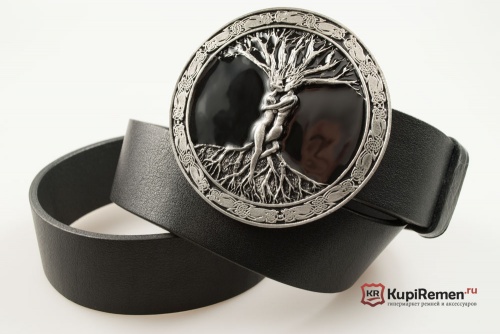 Кожаный ремень с пряжкой "TREE OF LIFE" (Древо жизни) 3D - kupiremen.ru