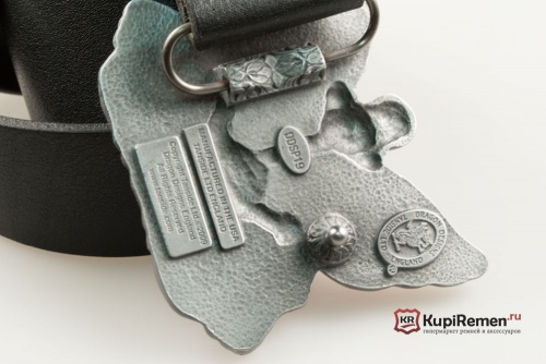 Кожаный ремень с пряжкой "Якорь" 3D - kupiremen.ru