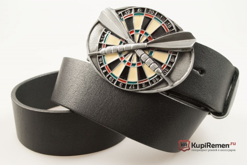 Кожаный ремень с пряжкой "DARTS" (Дартс) 3D - kupiremen.ru