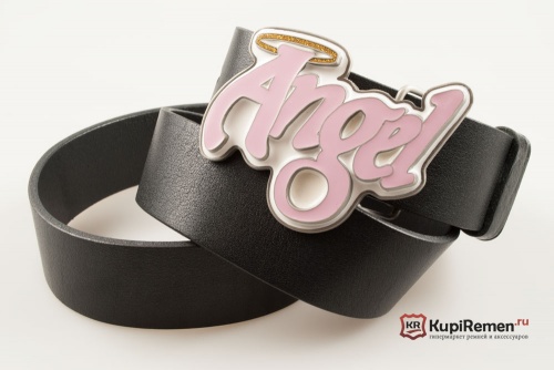 Кожаный ремень с пряжкой "Angel" - kupiremen.ru