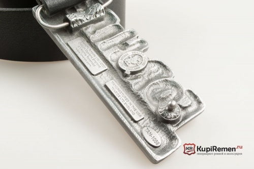 Кожаный ремень с пряжкой "For Hire good working order" - kupiremen.ru