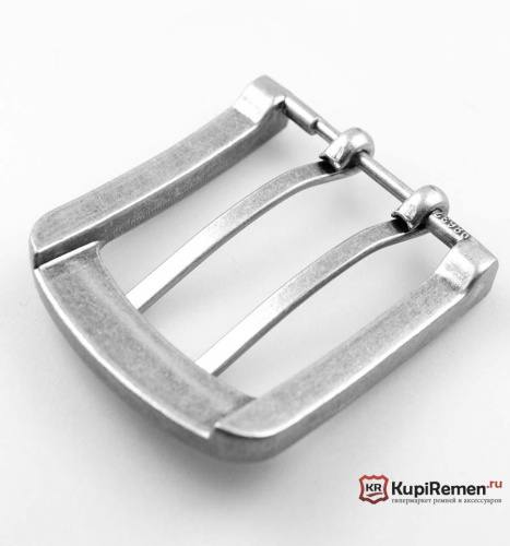 Двухшпеньковая пряжка DOUBLE SILVER для джинсового ремня 40 мм - kupiremen.ru