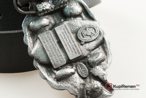 Кожаный ремень с пряжкой "Кельтские птицы" - kupiremen.ru