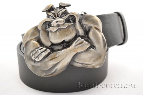Ремень "Бульдог качок" 3D - kupiremen.ru