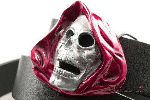 Кожаный ремень с пряжкой "GRIM REAPER" (Смерть) 3D - kupiremen.ru