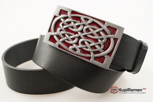 Кожаный ремень с пряжкой "CELTIC KNOT" (Кельтский узел) - kupiremen.ru