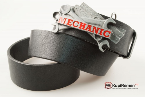 Кожаный ремень с пряжкой "MECHANIC TOOLS" (Механик) 3D - kupiremen.ru