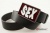 Кожаный ремень с пряжкой "Sex" (секс) - kupiremen.ru