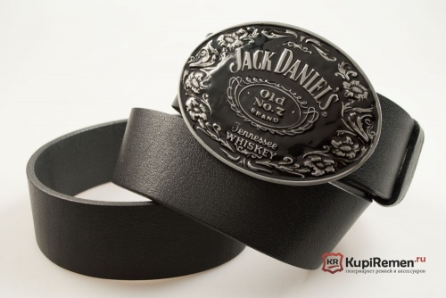 Кожаный ремень с пряжкой "JACK DANIEL'S" - kupiremen.ru