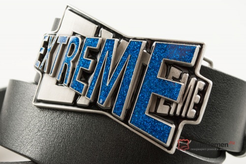 Кожаный ремень с пряжкой "EXTREME" (Экстрим) - kupiremen.ru