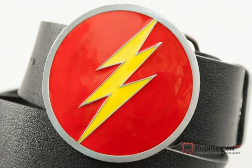 Кожаный ремень с пряжкой "LIGHTNING" (Молния) - kupiremen.ru