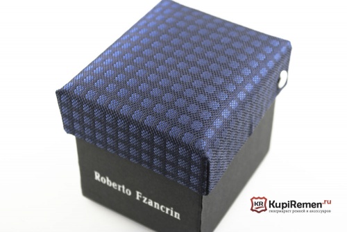 Тёмно-синий узкий галстук Roberto Fzancrin - kupiremen.ru