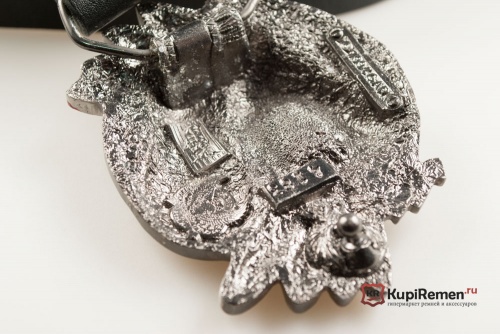 Кожаный ремень с пряжкой "SNAKE ON INDIAN SHIELD" (Змея) 3D - kupiremen.ru