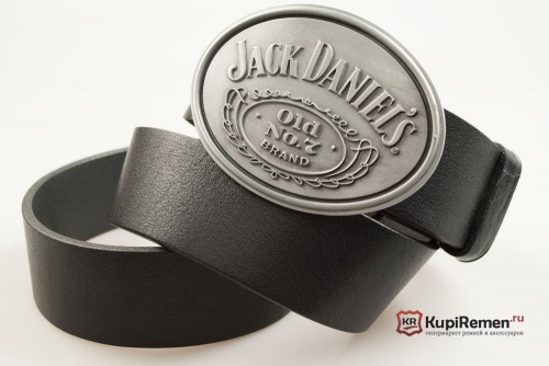 Кожаный ремень с пряжкой "JACK DANIEL'S" - kupiremen.ru
