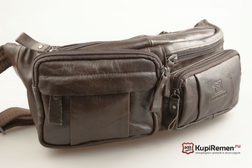 Большая сумка на пояс из натуральной кожи Fuzhiniao - kupiremen.ru