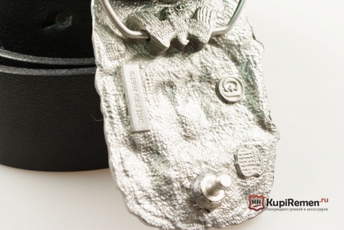Кожаный ремень с пряжкой "MAD WOLF" (Оборотень) 3D - kupiremen.ru