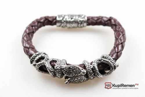 Плетённый браслет Кобры - kupiremen.ru