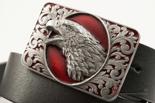 Кожаный ремень с пряжкой "EAGLE HEAD" (Голова орла) 3D - kupiremen.ru