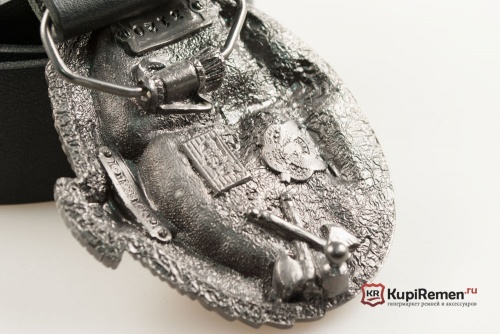 Кожаный ремень с пряжкой "Индеец и орёл" 3D - kupiremen.ru